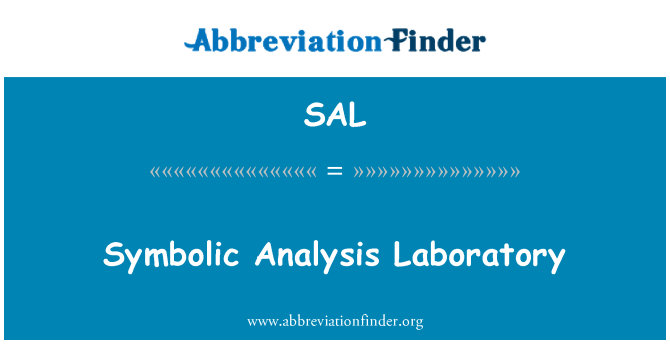 SAL: Simboliku ta ' l-analiżi tal-laboratorju