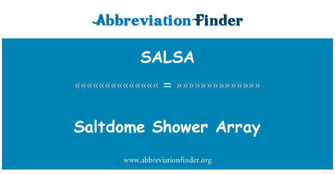 SALSA: Tableau Saltdome pran yon douch