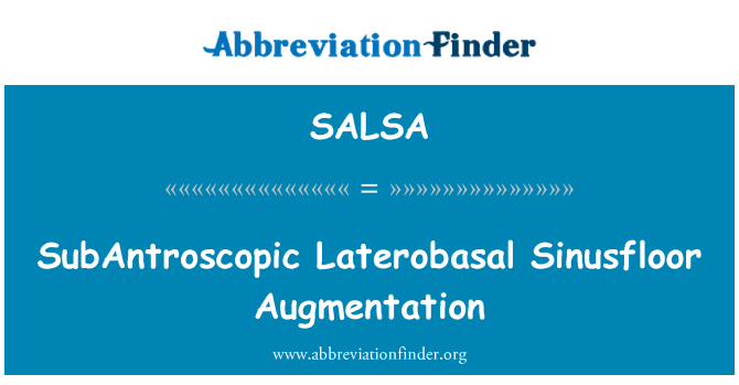 SALSA: SubAntroscopic Laterobasal Sinusfloor prsou