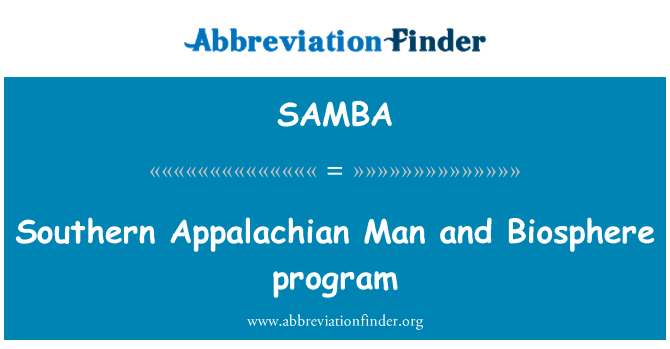 SAMBA: Programa Appalachian hombre y Biosfera del sur