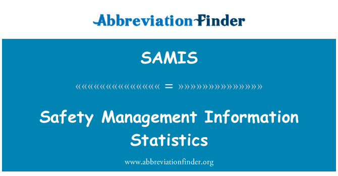 SAMIS: Saugos valdymo informacijos statistika