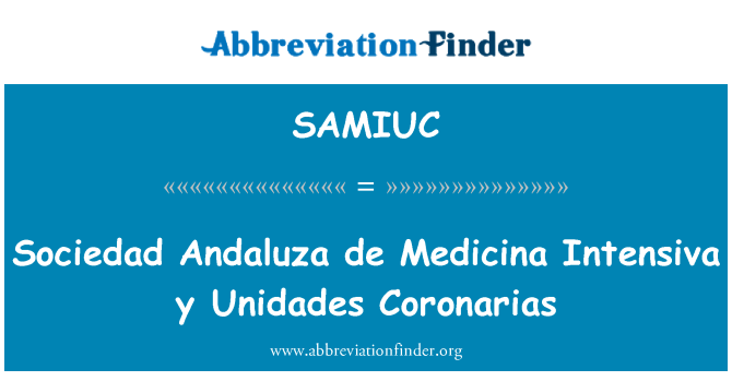 SAMIUC: Sociedad Andaluza de Medicina Intensiva y Unidades Coronarias