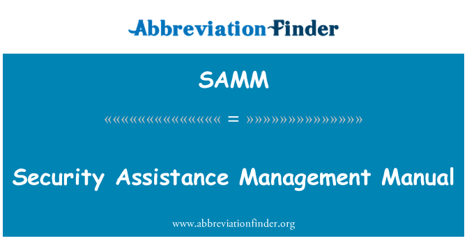 SAMM: Sikkerhed bistand Management Manual