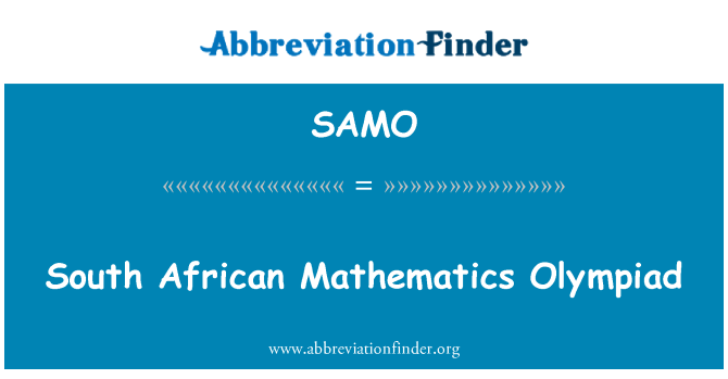 SAMO: Südafrikanische Mathematik-Olympiade