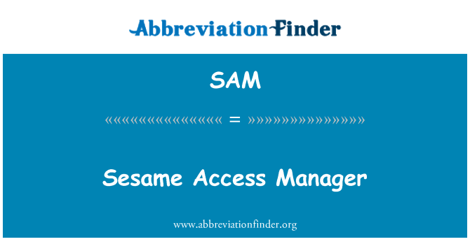 SAM: Rheolwr mynediad sesame