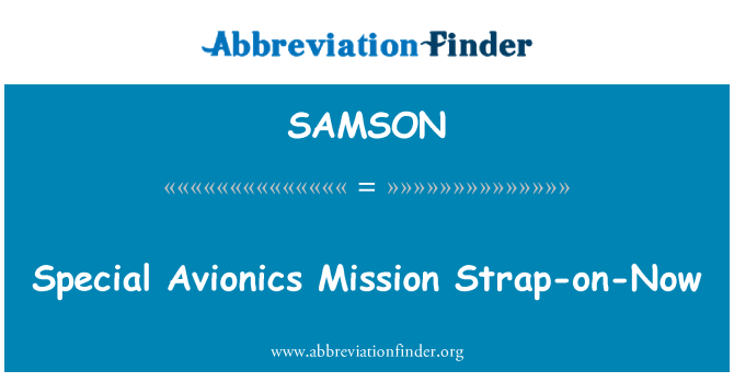 SAMSON: Avjoniċi speċjali missjoni ċinga-fuq-issa