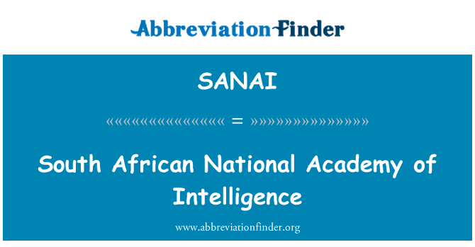 SANAI: Sid Afriken nasyonal Academy nan entèlijans