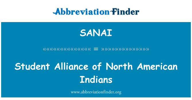 SANAI: Studentul Alianţei de indieni din America de Nord