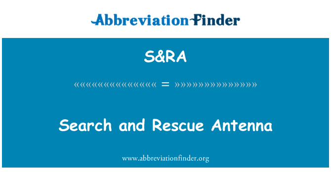 S&RA: Chwilio ac achub antena