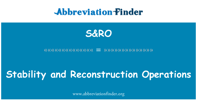 S&RO: Stabilnost in obnovitvene aktivnosti