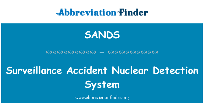 SANDS: Surveillance ongeval nucleaire detectiesysteem