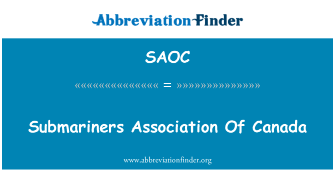 SAOC: Submariners Association Of Canada