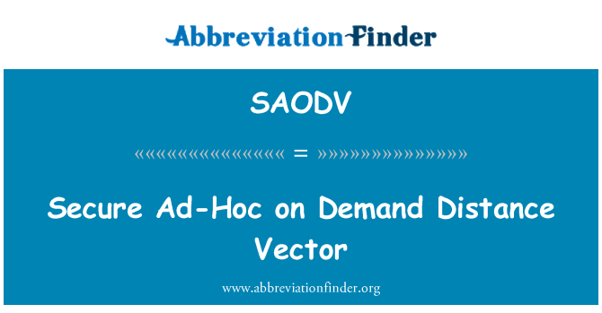 SAODV: Seguro Ad-Hoc en demanda Vector de distancia