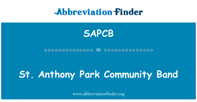 SAPCB: 聖 Anthony 公園コミュニティ バンド