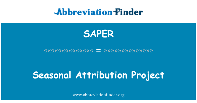 SAPER: Årstidens Attribution projekt