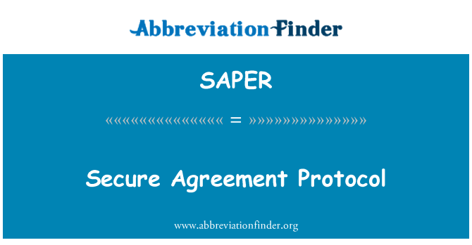 SAPER: Protocolo de acuerdo seguro