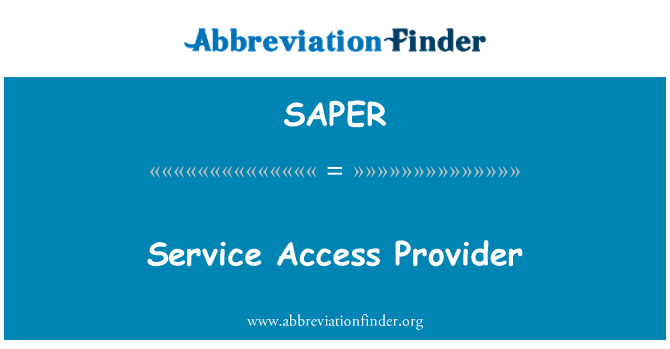 SAPER: Ponudnik storitev dostopa