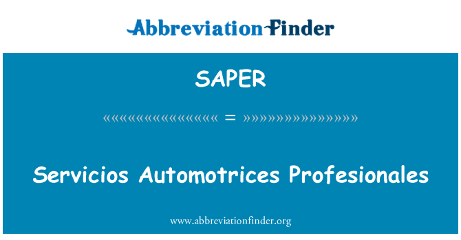 SAPER: Servicios Automotrices Profesionales