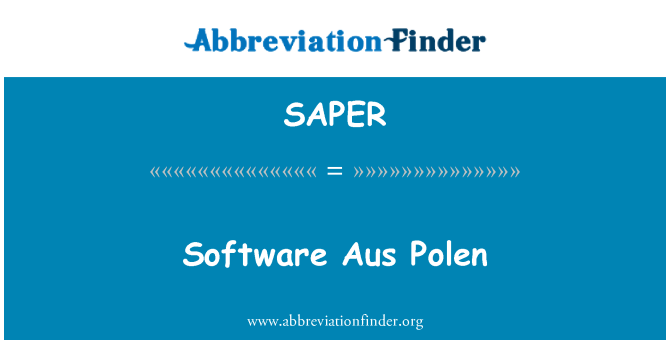 SAPER: Software Aus Polen