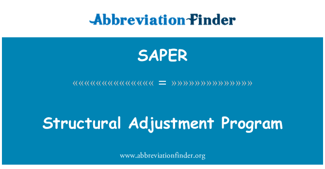 SAPER: Strukturellt justeringsprogram