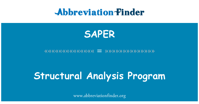 SAPER: Analisis Struktur Program