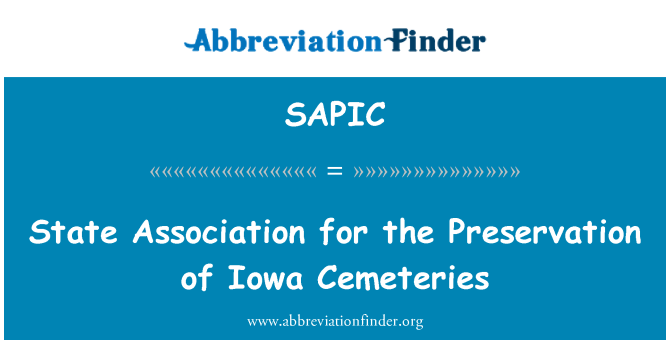 SAPIC: State Association for the Preservation of Iowa Cemeteries