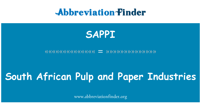 SAPPI: 南アフリカのパルプ ・製紙