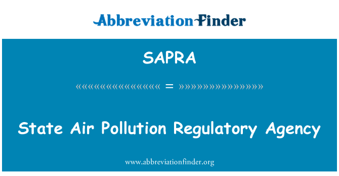 SAPRA: 州大気汚染規制機関