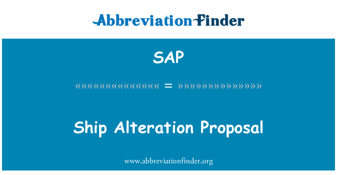 SAP: Nave alteración propuesta