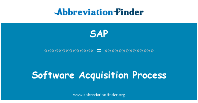 SAP: Proses akuisisi perangkat lunak