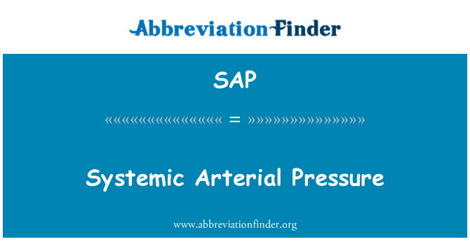SAP: Системно артериално налягане