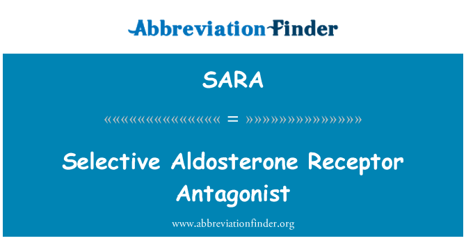 SARA: Selektiivne aldosterooni retseptorite Antagonist