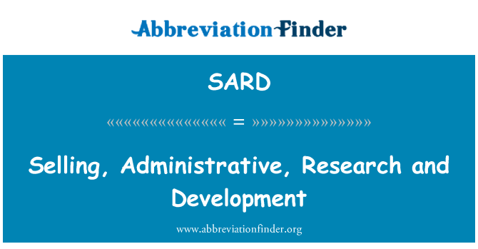 SARD: Bejgħ, amministrattivi, riċerka u żvilupp