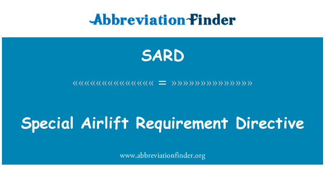 SARD: Directive kondisyon espesyal aeryen