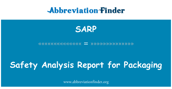 SARP: 包装的安全分析报告