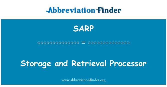 SARP: Depo Et Récupération Processeur