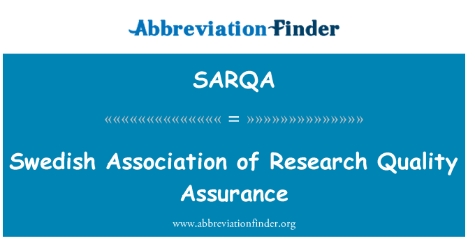 SARQA: Svensk förening för forskning kvalitetssäkring