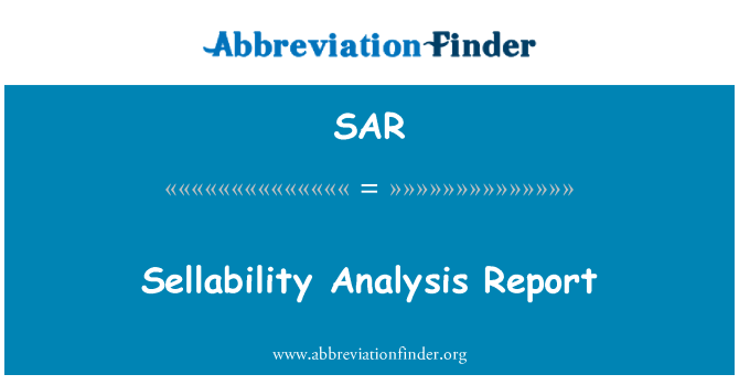 SAR: Sellability analüüsi aruanne