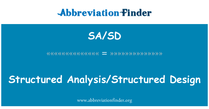 SA/SD: Strukturerad analys/strukturerad Design