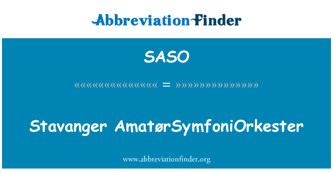 SASO: Ставангер AmatørSymfoniOrkester