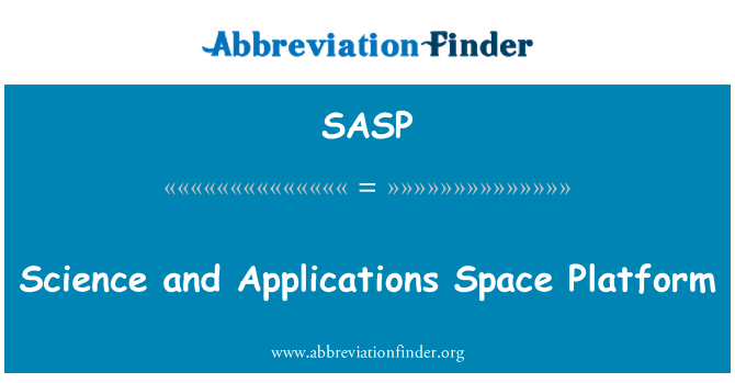 SASP: Science et la plate-forme d'Applications spatiales