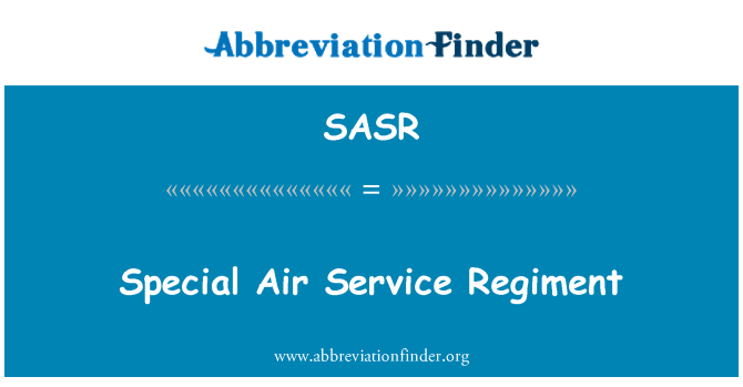 SASR: Special Air Service rügement