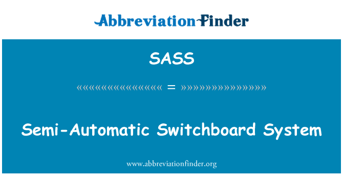SASS: Semi-automatické přepínací panel systém