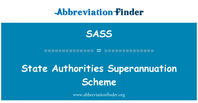 SASS: Awtoritajiet Statali Superannuation skema