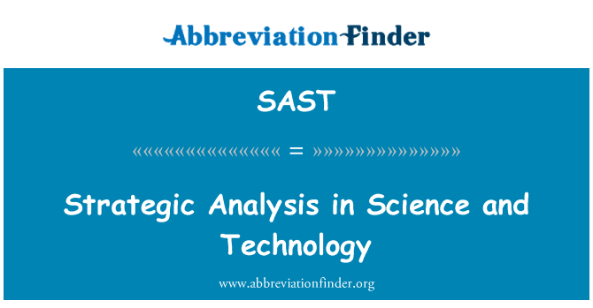 SAST: Strategic Analysis in Science and Technology