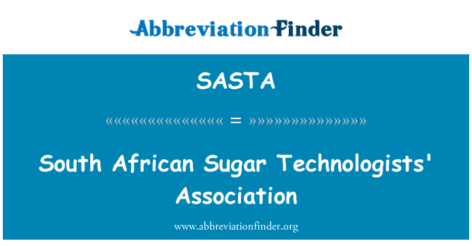 SASTA: Pietų Afrikos cukraus technologai asociacija