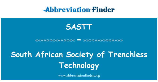 SASTT: Güney Afrika Trenchless teknoloji Derneği