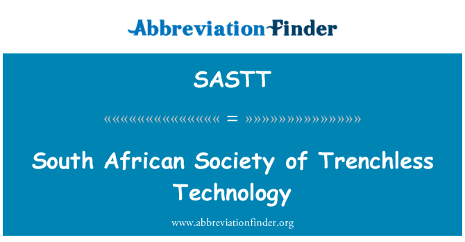 SASTT: Sociedade sul africana de tecnologia Trenchless