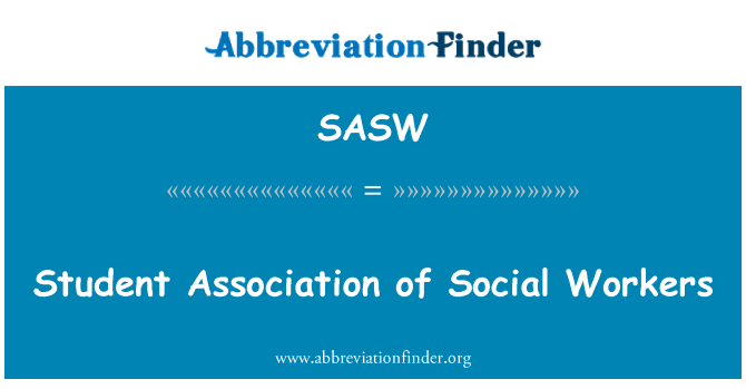 SASW: Persatuan pekerja sosial pelajar