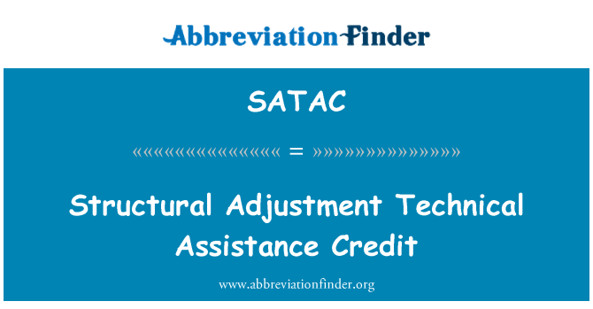 SATAC: Structural Adjustment Technical Assistance Credit